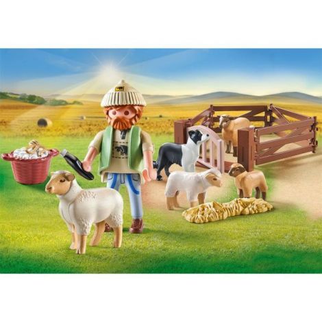 Playmobil Pastor cu Oi - Jucarie Creativă - imagine 2