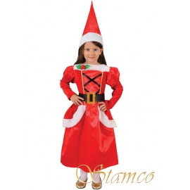Costum Crăciuniță Stamco – Rochie, Căciuliță și Centură