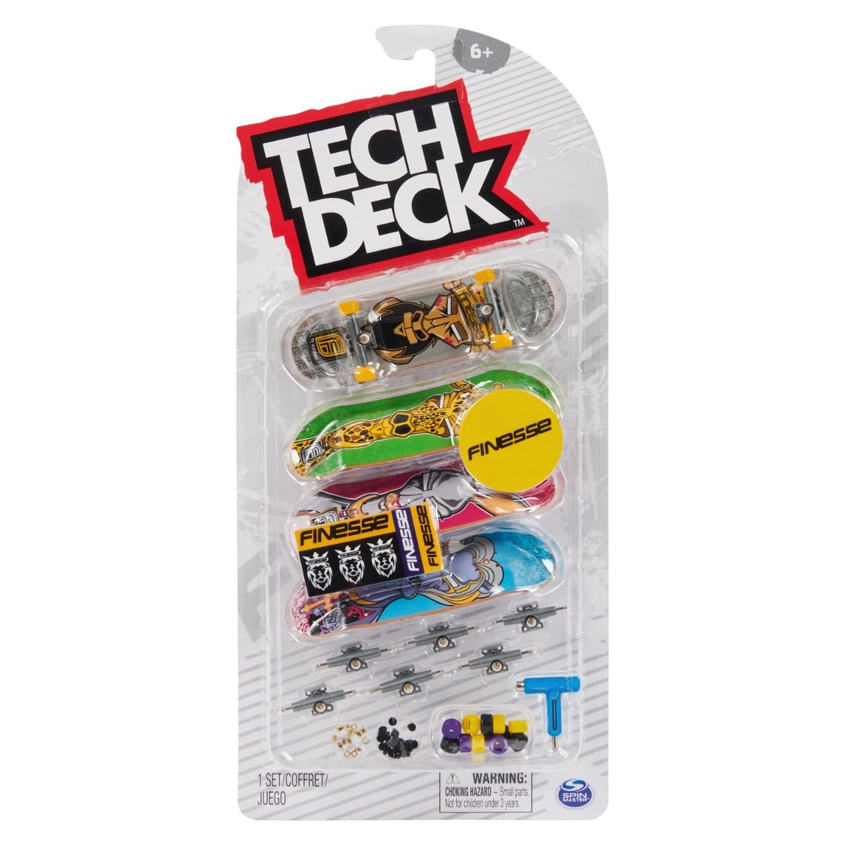 Tech Deck Set 4 Mini Placi Skateboard Finesse