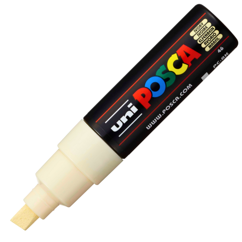 Marker Posca PC-8K, 8mm, vârf daltă, colorare profesională