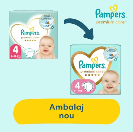 Pampers Premium Care 4, 68 bucăți | Protecție fină ca mătasea