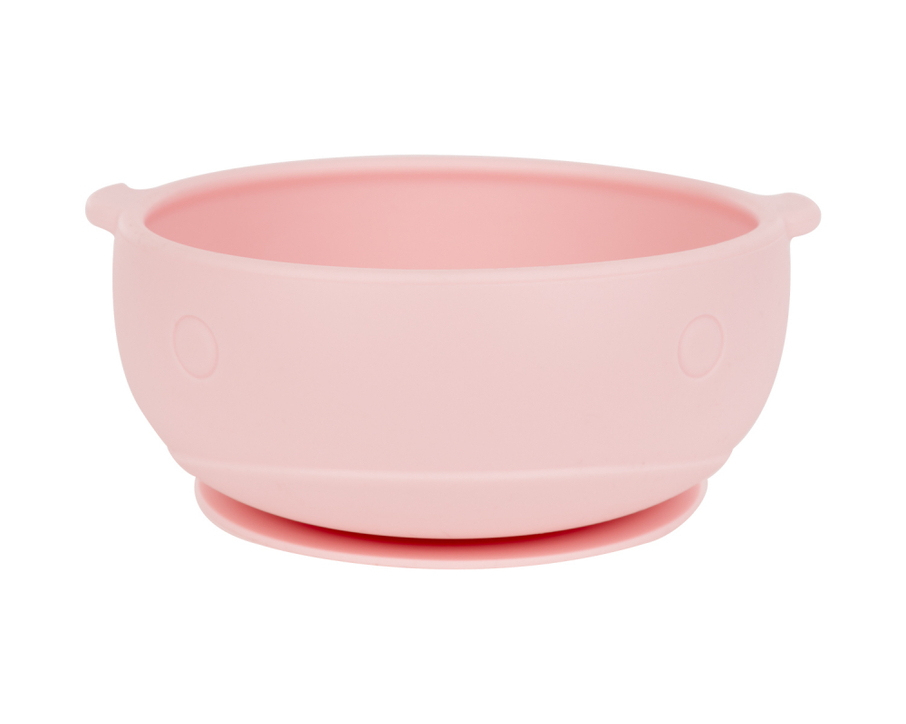 Castron Kikkaboo Whale Pink cu ventuza, Anti-alunecare