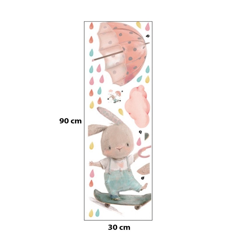 Sticker Decorativ Iepuras Skateboard Sipo - imagine 7