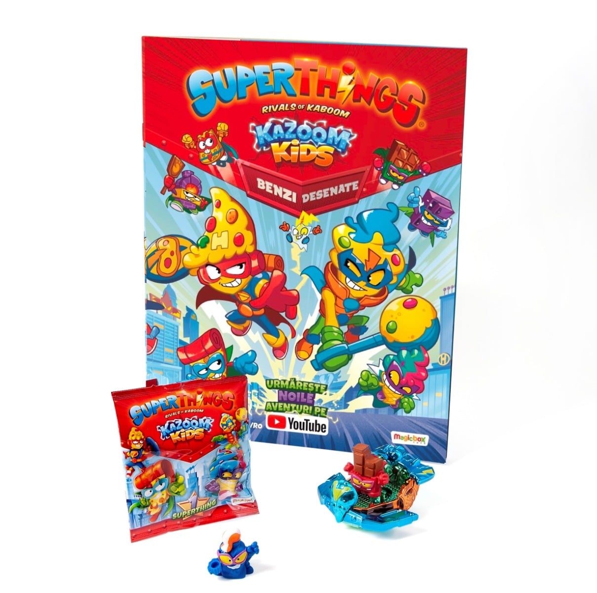 Set Superthings Kazoom Kids cu Revista si Figurine