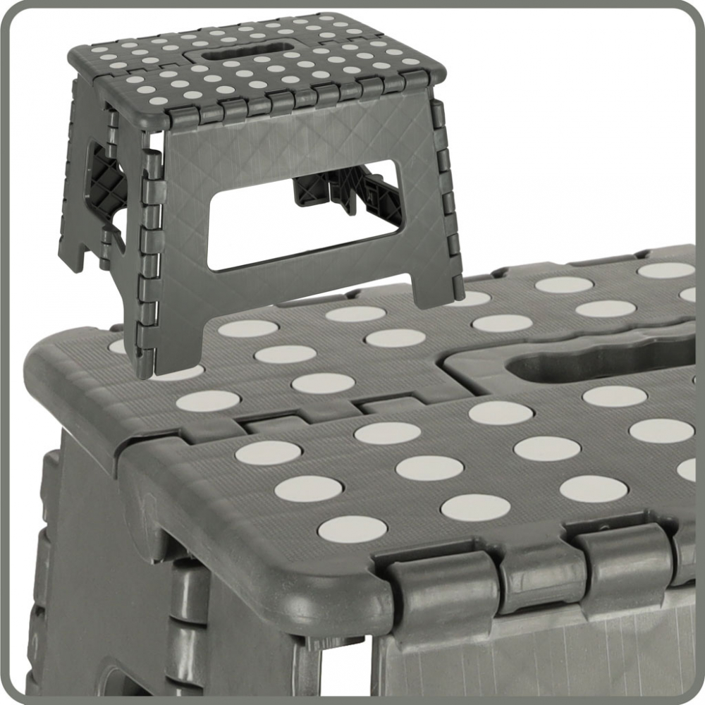 Scaunel Ikonka Pliabil Dark Grey, Plastic Igienic - imagine 3