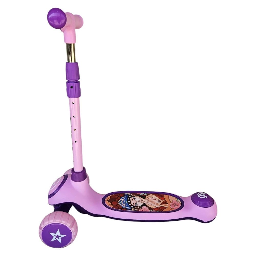 Novokids Scooter Roz Pliabil cu Roti Luminoase