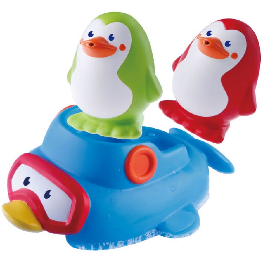 Jucărie Baie B Kids Pinguini Plutitori, 6 Luni+