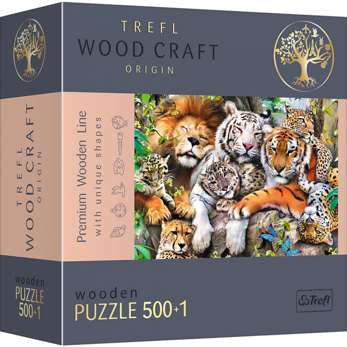 Puzzle Trefl Lemn Feline Jungla - Hobby Premium