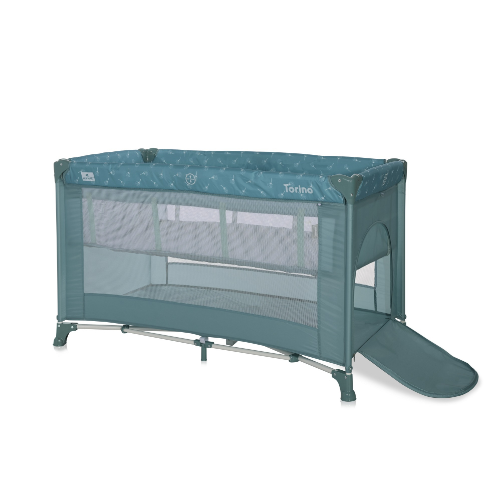 Patut Lorelli Torino Arctic Floral Pliabil cu 2 Nivele - imagine 3