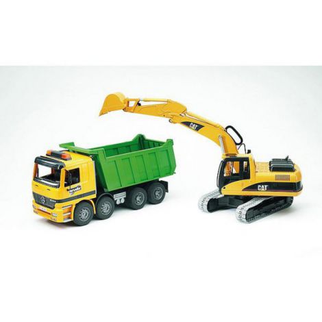 BRUDER Excavator CAT cu funcții manuale - imagine 6