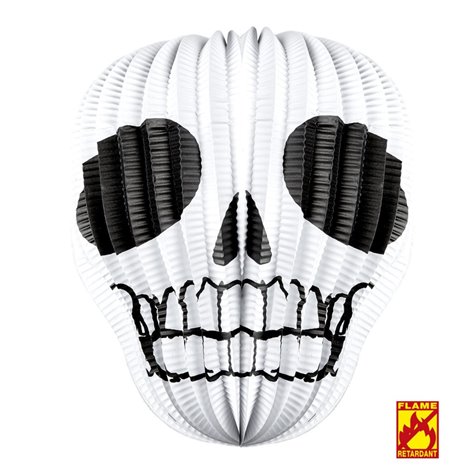 Lampion Schelet Alb Halloween | Widmann Italia