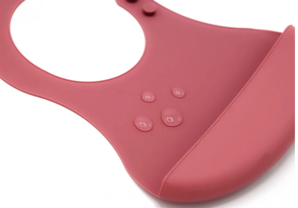 Baveta BabyJem Mini Roz Reglabilă din Silicon - imagine 3