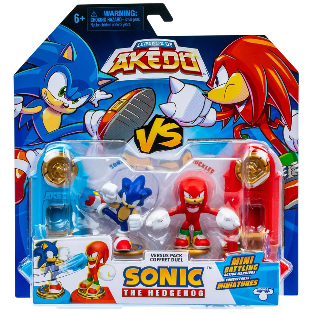 Set 2 Figurine Akedo Sonic vs Knuckles S1