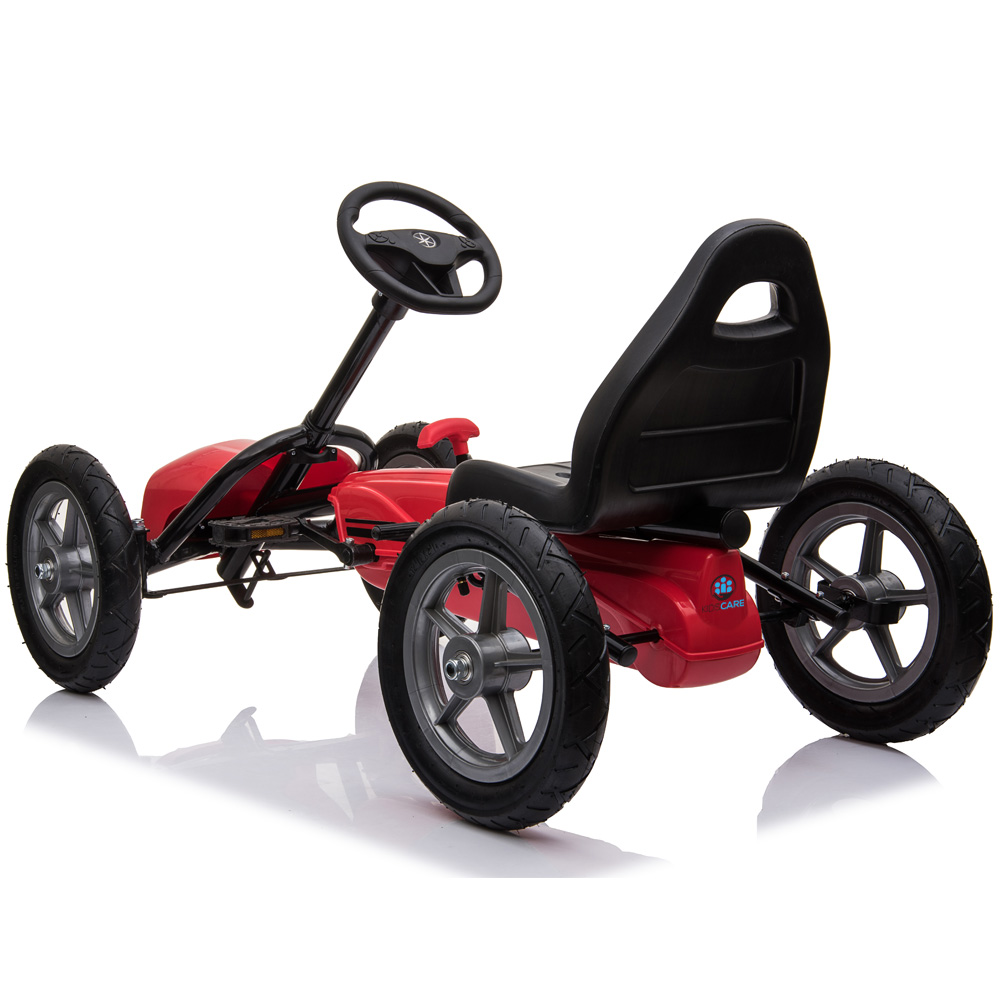 Kart Pedale Corssa Kidscare Rosu | Roti Gonflabile - imagine 2
