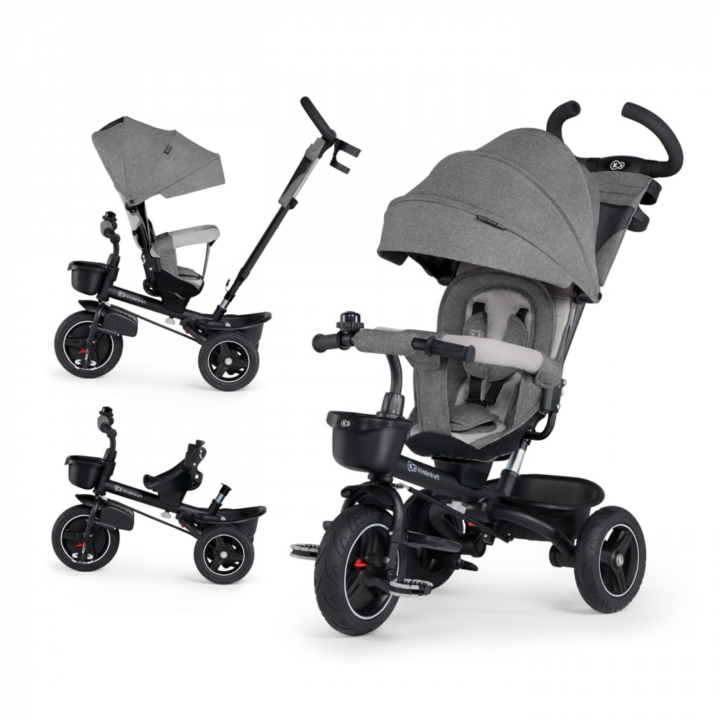 Tricicleta Kinderkraft Spinstep 5 in 1 Grey - imagine 8