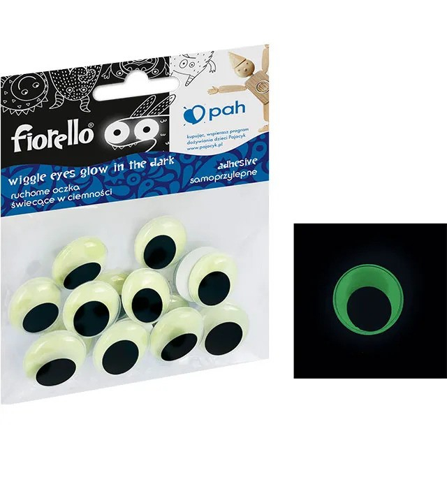 Set 15 Ochisori Fosforescenți, Fiorello, 20mm