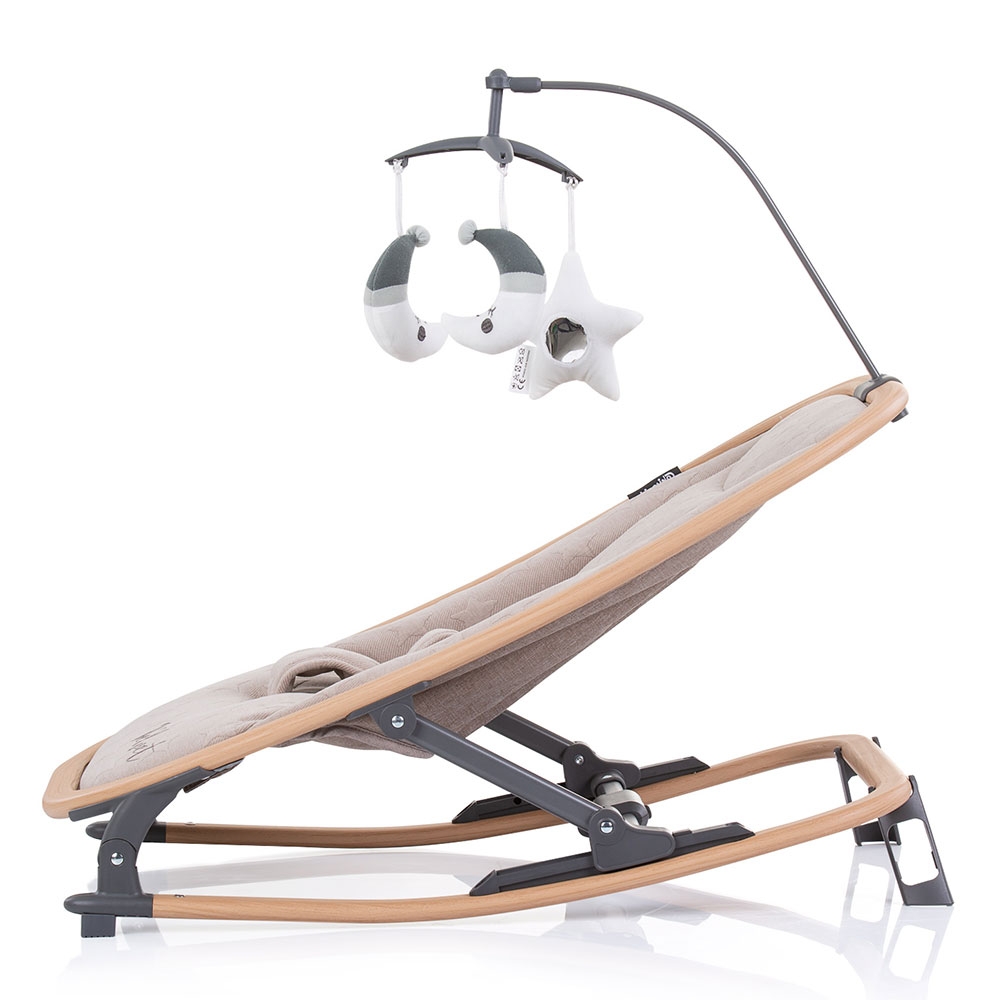 Scaunel balansoar Chipolino Velvet, Sand Wood - imagine 3