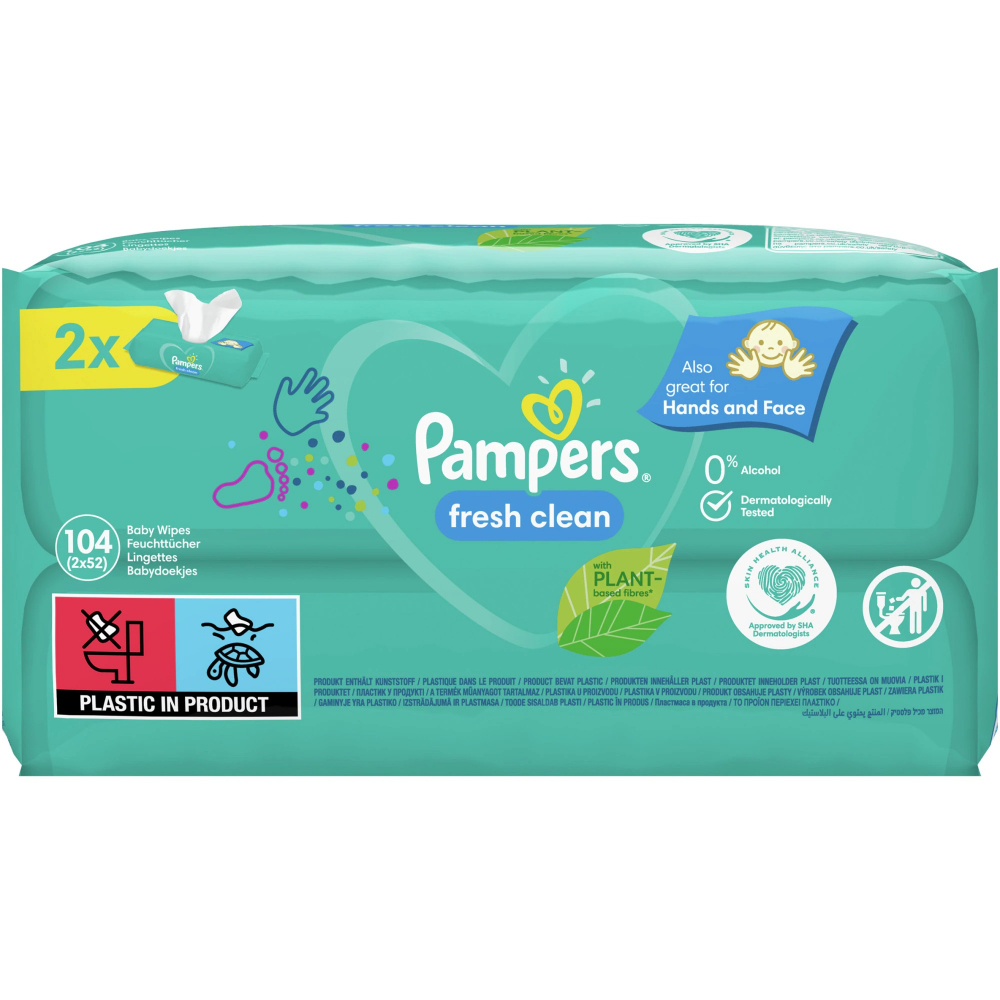 Șervețele Umede Pampers Fresh Clean, 104 bucăți - imagine 6
