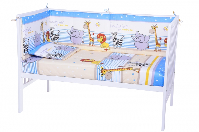 Lenjerie Patut Safari Blue 5 Piese Nichiduta