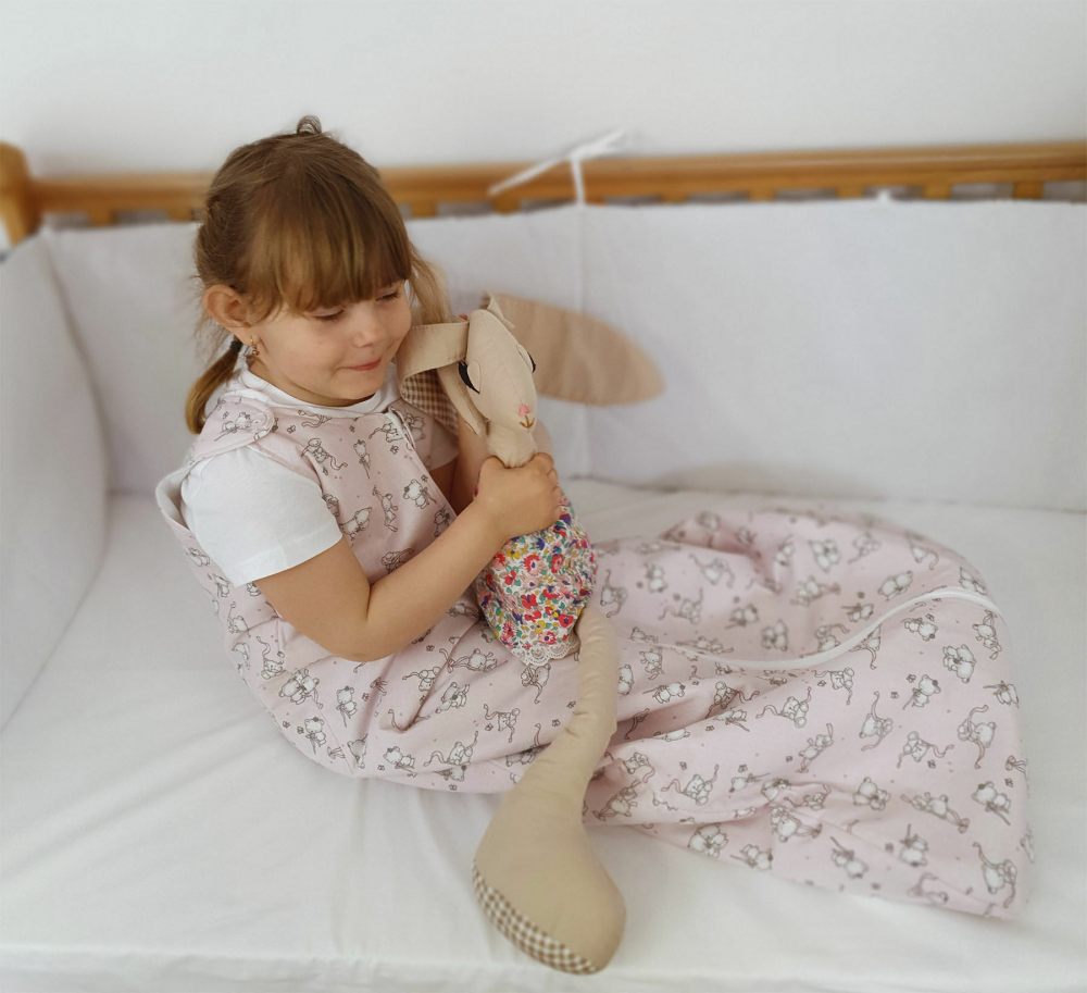 Sac de dormit copii Loving Bear Pink, 1.5 Tog - imagine 4