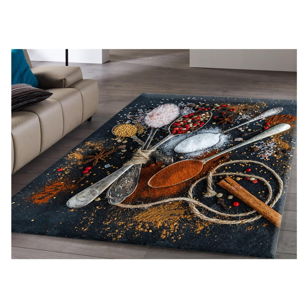 Covor Bucătărie Antiderapant Spice Black | Chilai Home - imagine 3