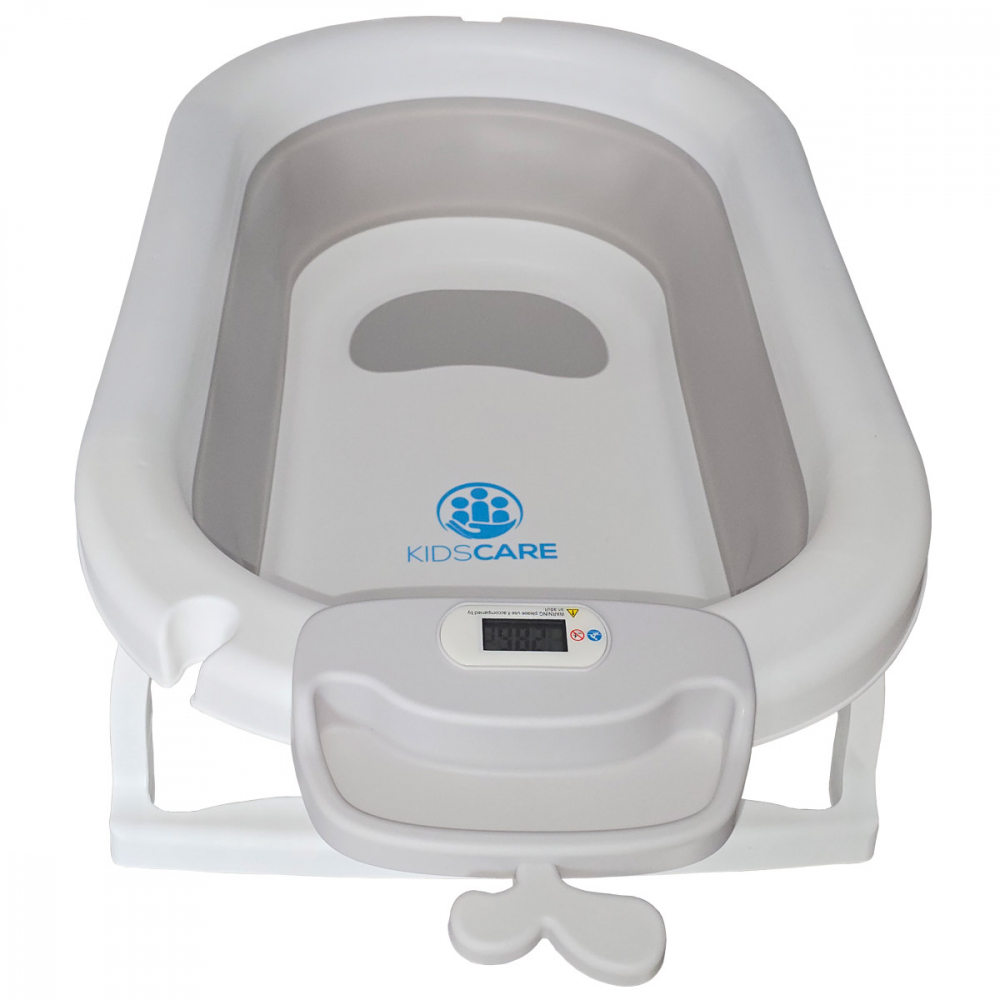 Cadita pliabila KidsCare Gri | Baie sigura pentru bebelusi - imagine 2