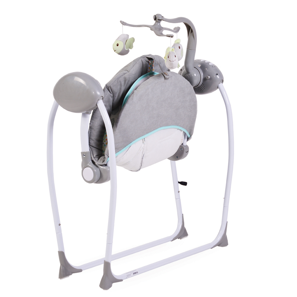 Leagan Electric Cangaroo Baby Swing+ Grey, Priza - imagine 3