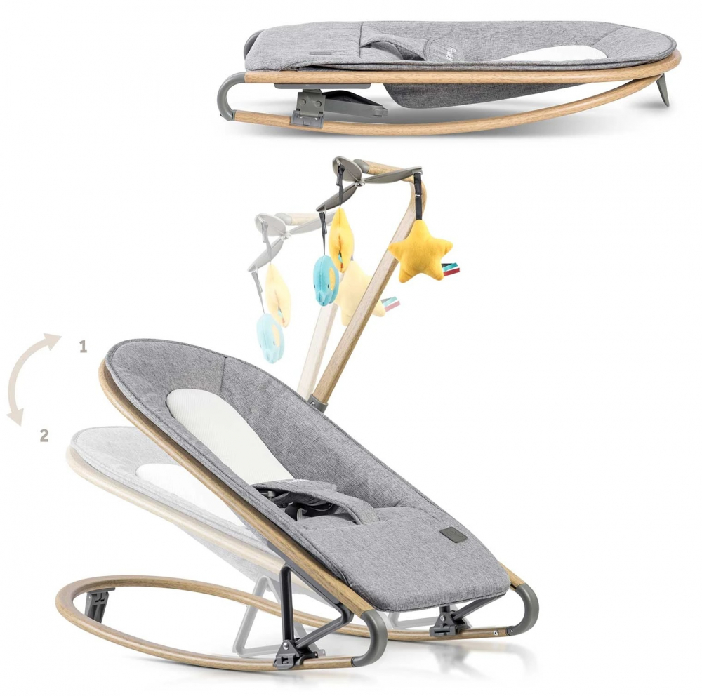 Balansoar Bebeluși Nukido Gri Pliabil Compact - imagine 3