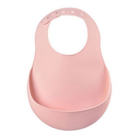 Baveta Silicon Beaba Old Pink Cu Buzunar