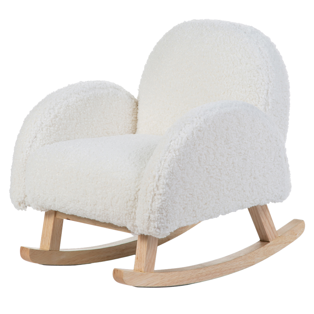 Scaun balansoar Childhome Teddy alb pentru copii - imagine 5