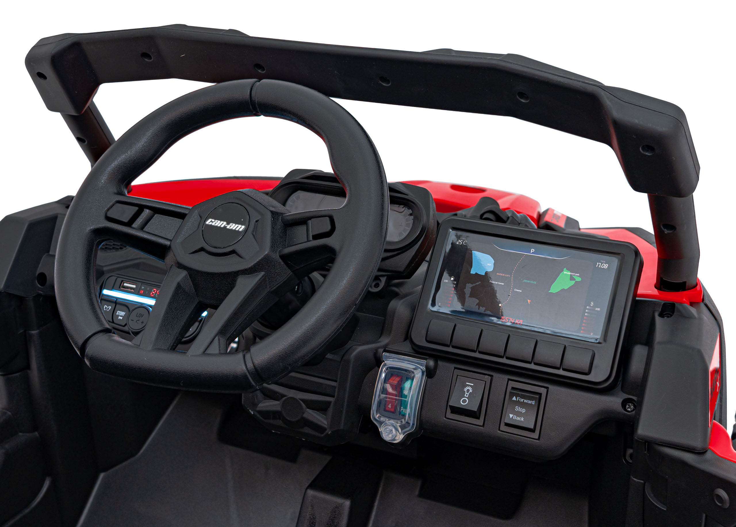 UTV Can-Am Maverick 24V 4x4 Rosu - 800W - imagine 5