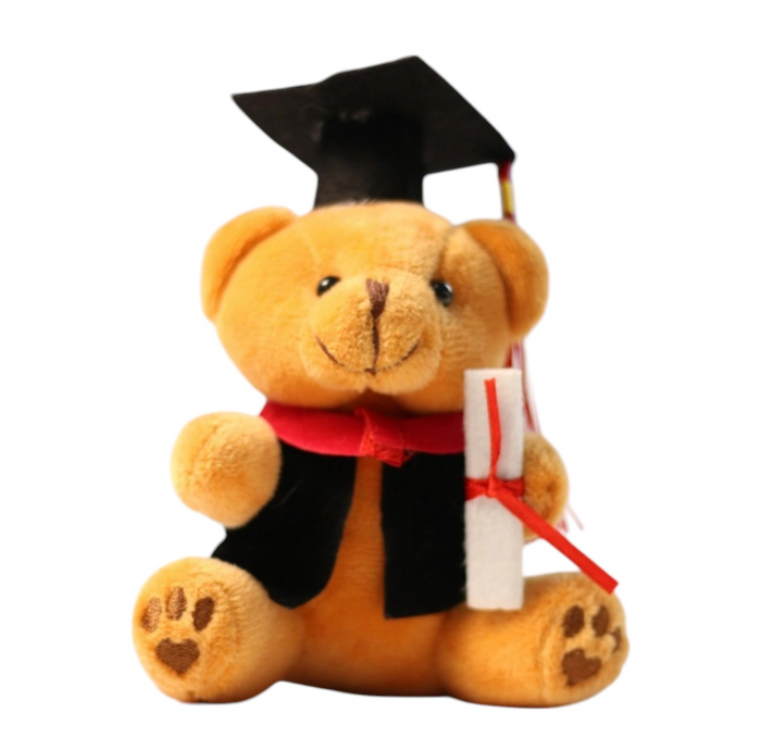 Ursulet Absolvent Plus Krista, 10 cm, Maro