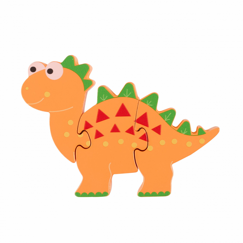 Puzzle Dinozaur Stegosaurus Orange Tree Toys