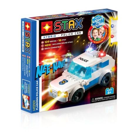 Stax Masina Politie cu Lumini si Sunete - Open Brick
