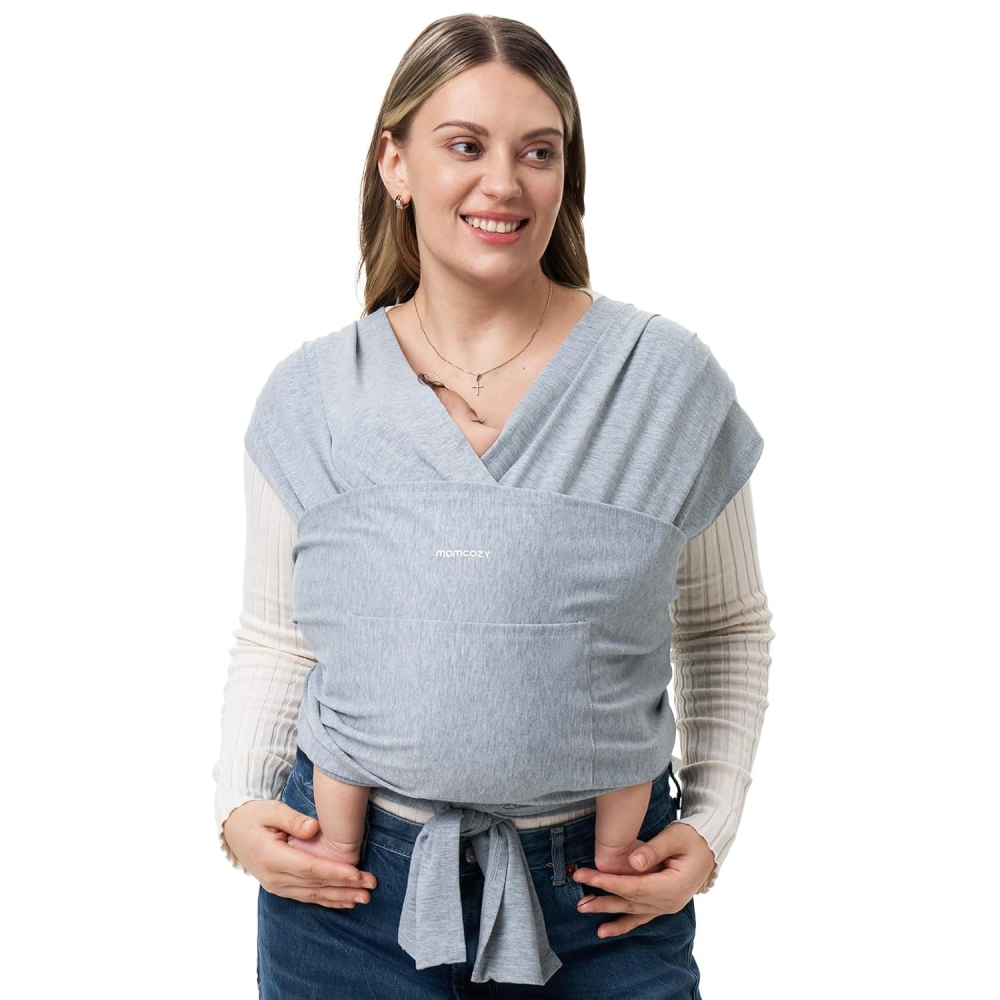 Marsupiu Momcozy ergonomic reglabil gri - imagine 8