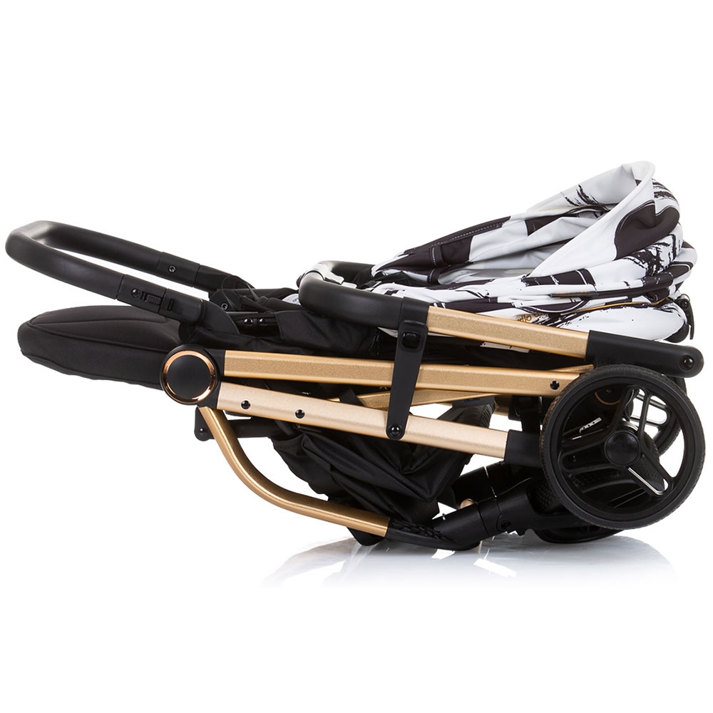 Carucior Chipolino Twister Black White, sezut rotativ - imagine 6