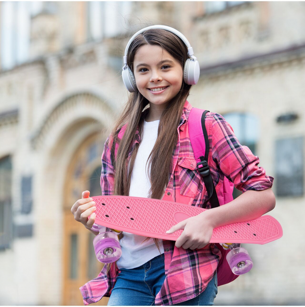 Skateboard cu LED-uri Malplay Roz, 56x15cm - imagine 4