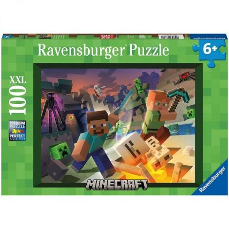 Puzzle Monstri Minecraft 100 piese Ravensburger - imagine 2
