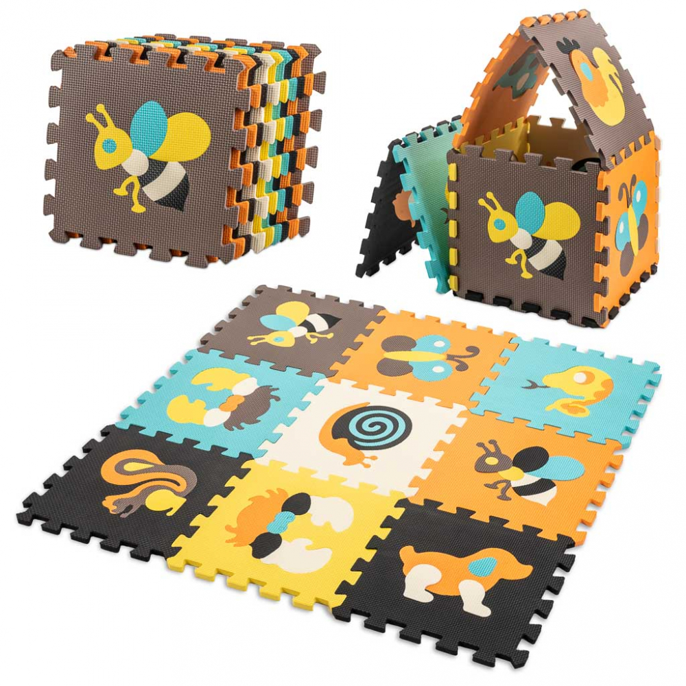 Covoras Puzzle Spuma 9 Piese Ikonka Cute Animals - imagine 11