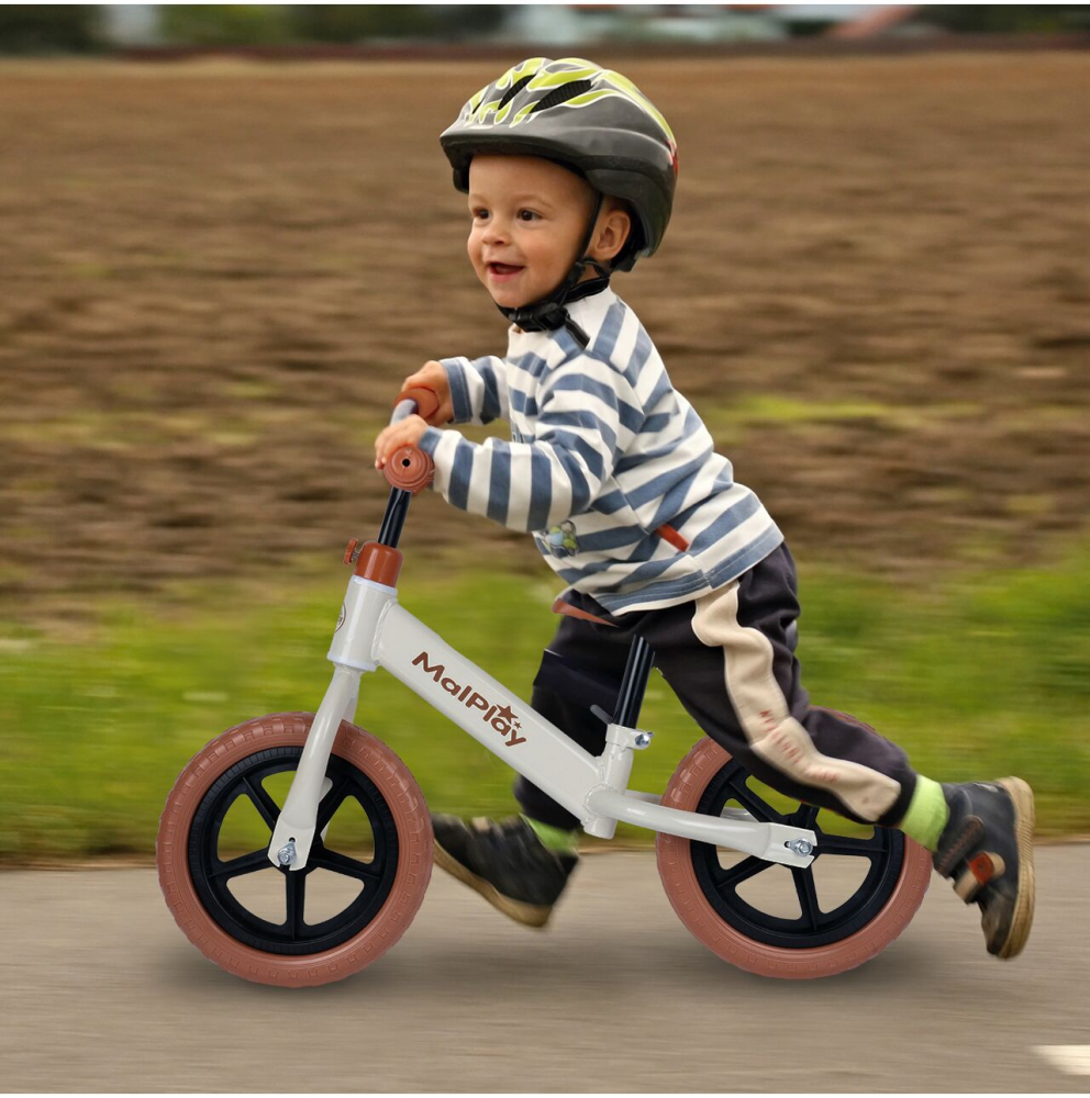 Bicicleta Echilibru Malplay 12" Alba - imagine 7