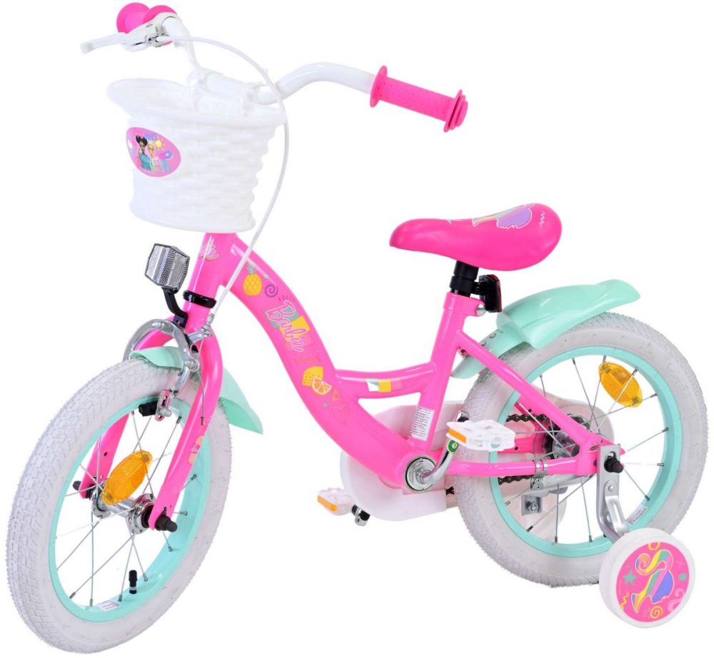 Bicicleta Barbie 14" Eandl Cycles cu Cosulet și Frână - imagine 9
