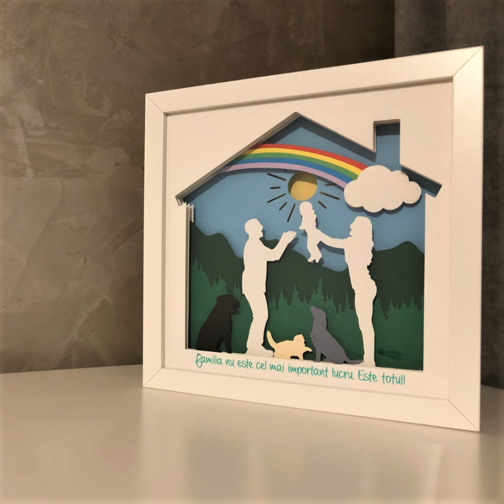 Tablou Luminos Părinți și Copii 052 | Noorhandmadeatelier - imagine 5