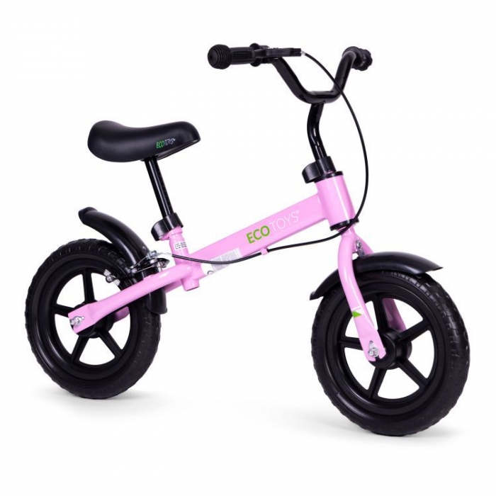 Bicicleta Ecotoys Roz | Echilibru Sigur - imagine 5