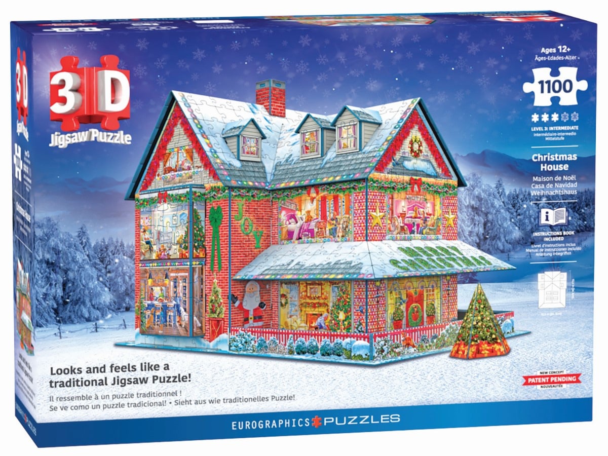 Eurographics Puzzle 3D Casa de Crăciun 1100 piese