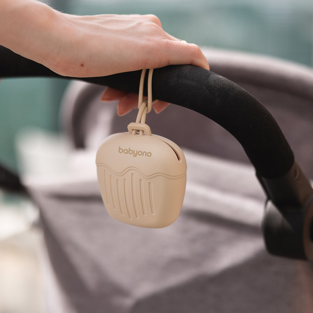Husa Silicon Babyono Suzeta Bej | Protecție Anti-murdărire - imagine 4
