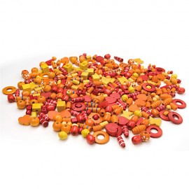 Margele Lemn 250g Galben & Portocaliu | Playbox