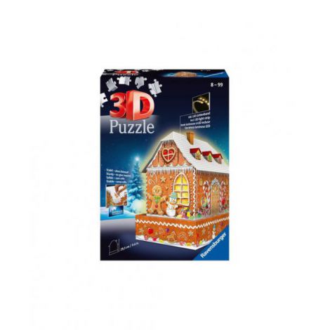 Puzzle 3D Casă Turtă Dulce cu LED Ravensburger