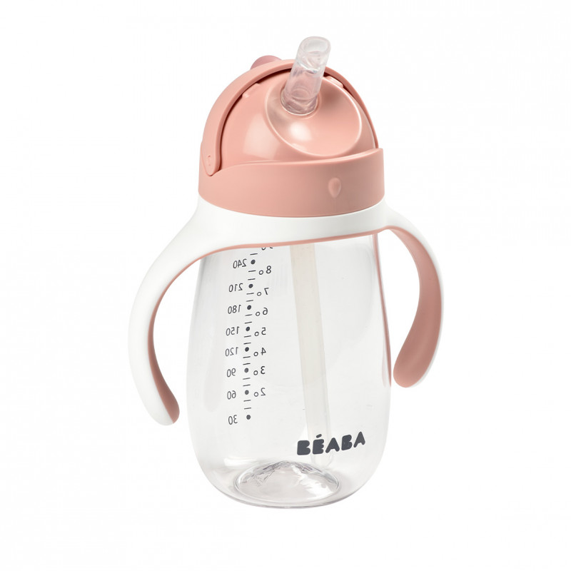 Cana Tritan Beaba 300ml, Pai, Old Pink - imagine 3