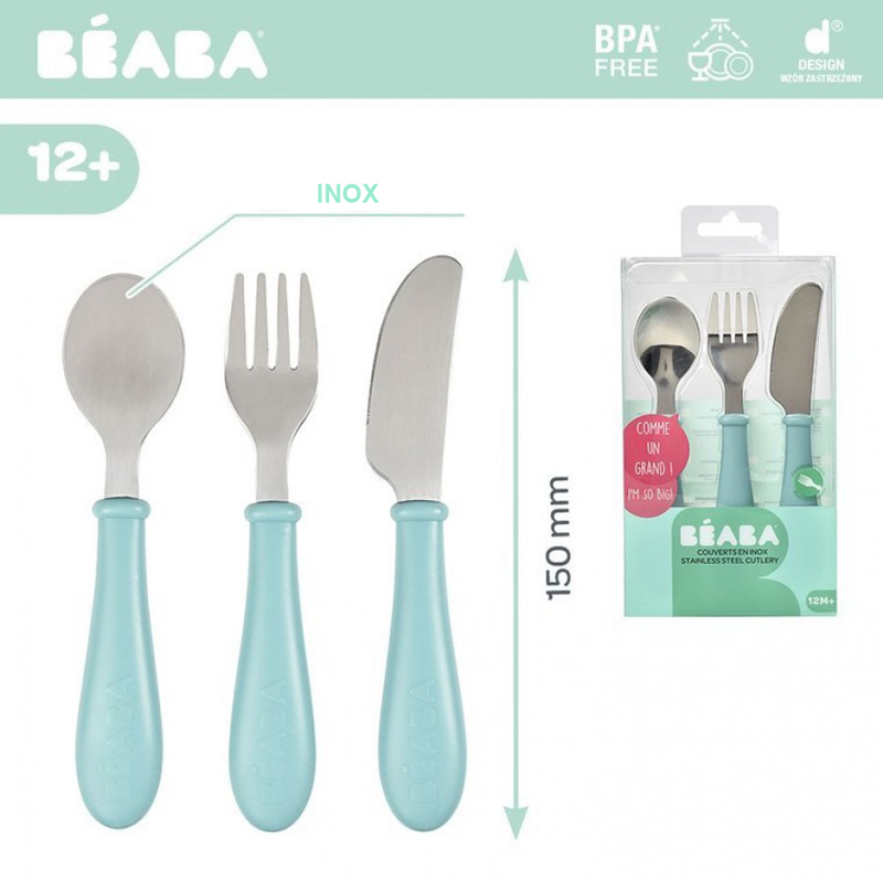 Set 3 Tacamuri Inox Beaba Airy Green