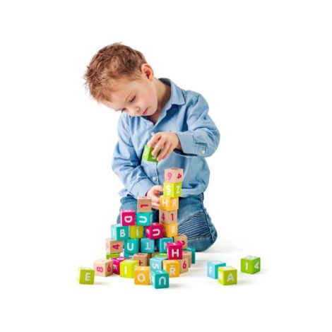 Set 40 Cuburi Lemn Woodyland | Joc Educativ - imagine 4